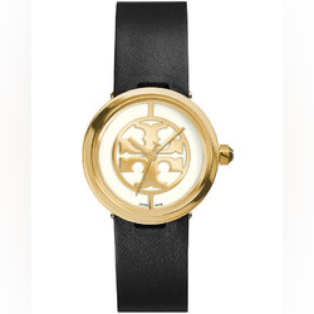 Tory Burch Reva Watch with Black Strap